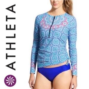 Athleta Blue and Pink Women's Swim Set